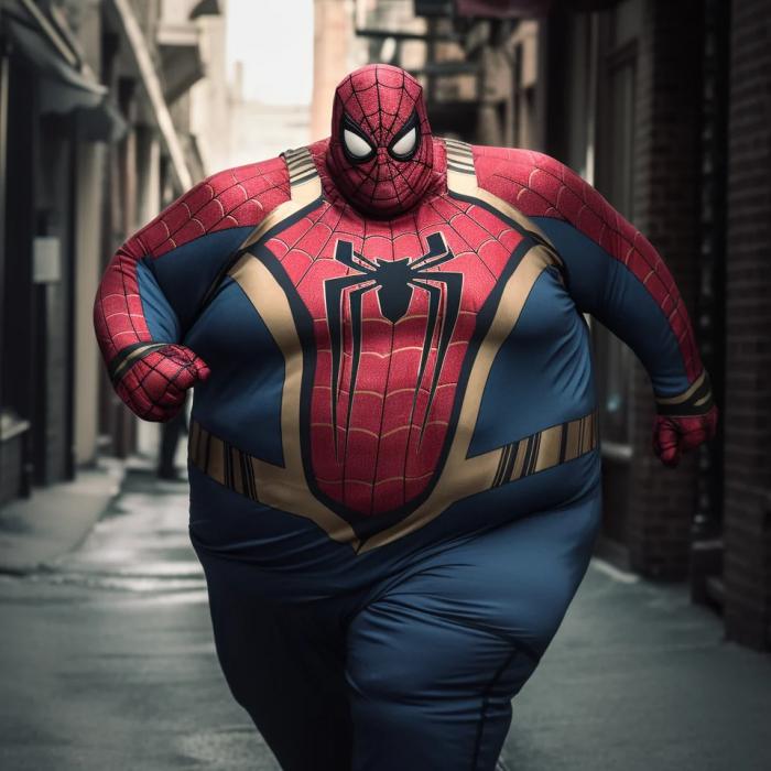 Spiderman en version obèse