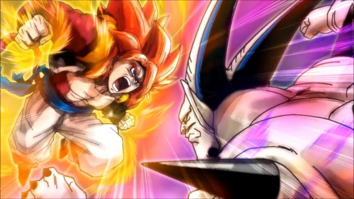 Goku vs Omega Shenron dans Dragon Ball GT