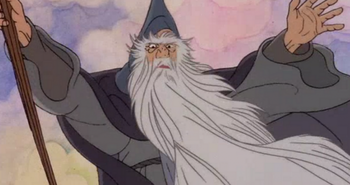 1977 animated the hobbit  gandalf