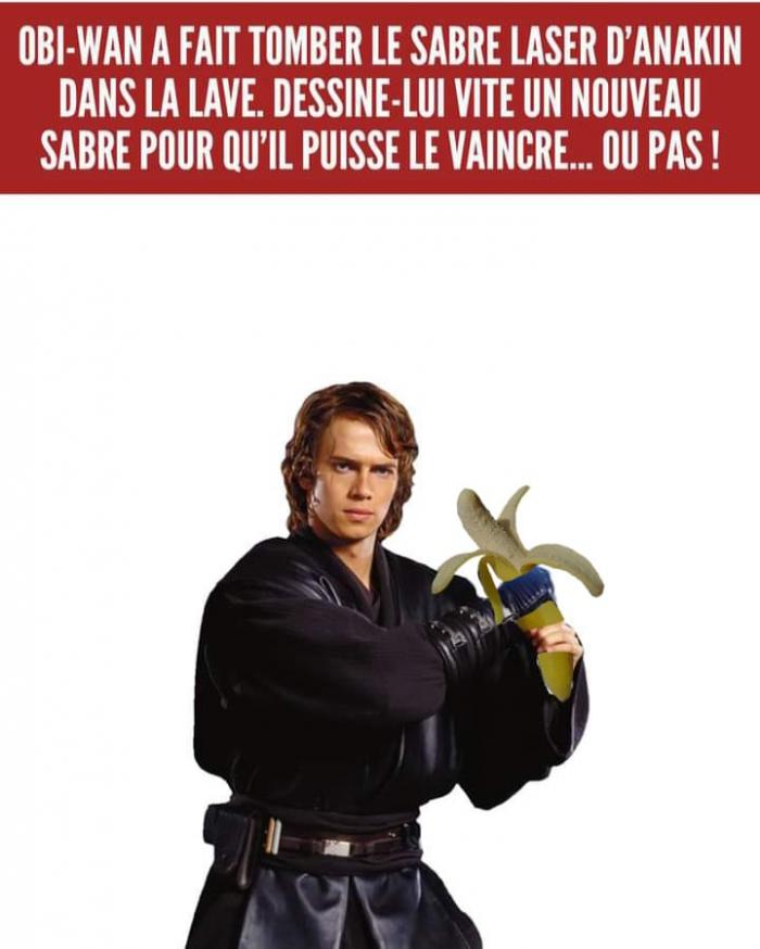 Anakin Skywalker avec une banane