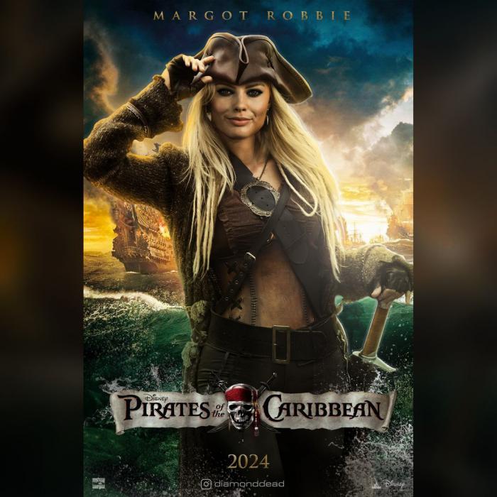 Affiche pour Pirates des Caraïbes 6 avec Margot Robbie