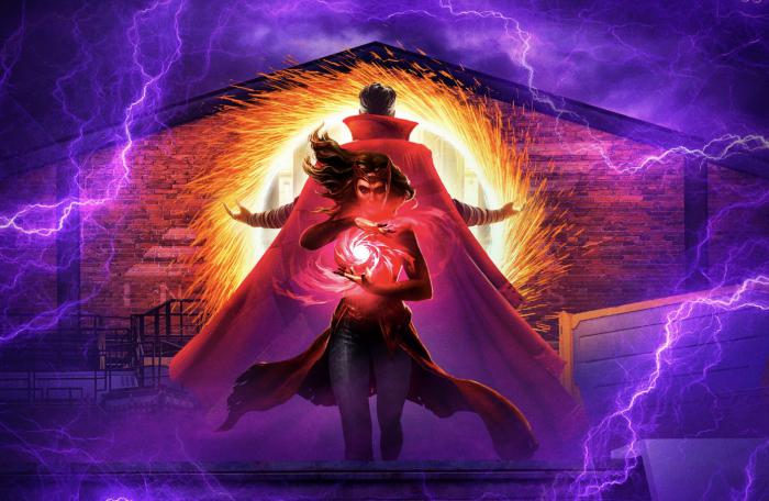 concept art spectacle Doctor Strange et Scarlet Witch à Disneyland Paris