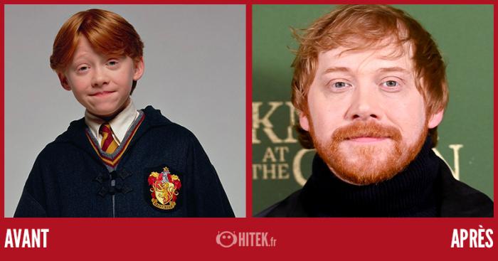 Ron Weasley à gauche et Rupert Grint à droite.