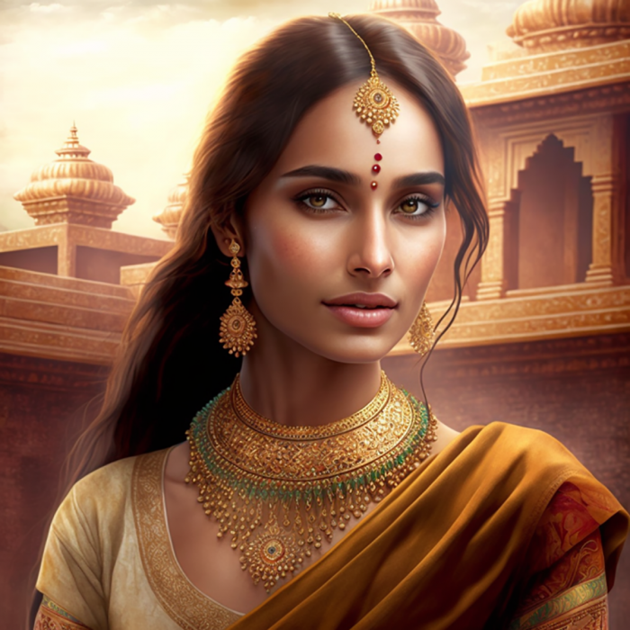 India in female version by an ai