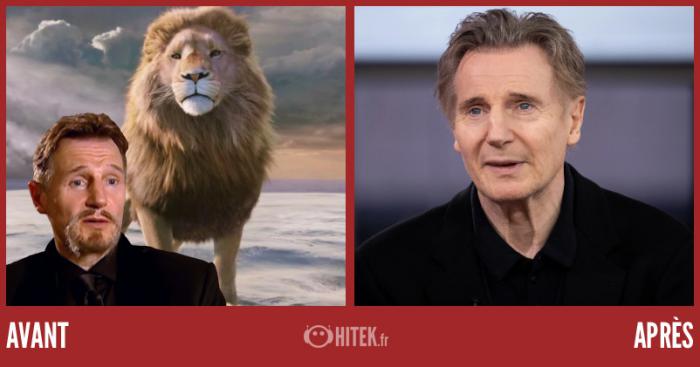 avant après le monde de narnia 2024 liam neeson