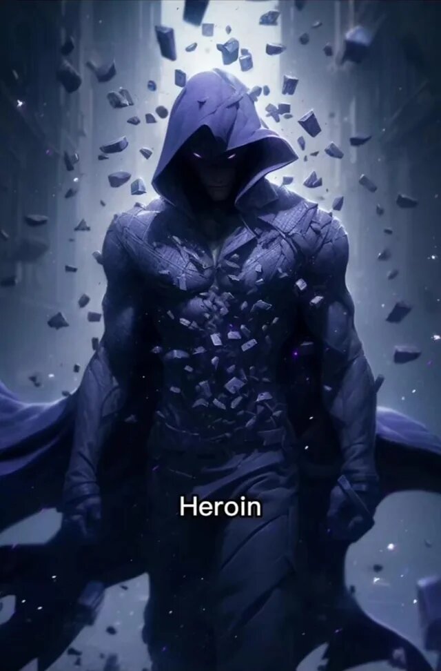 midjourney drogues super héros héroïne