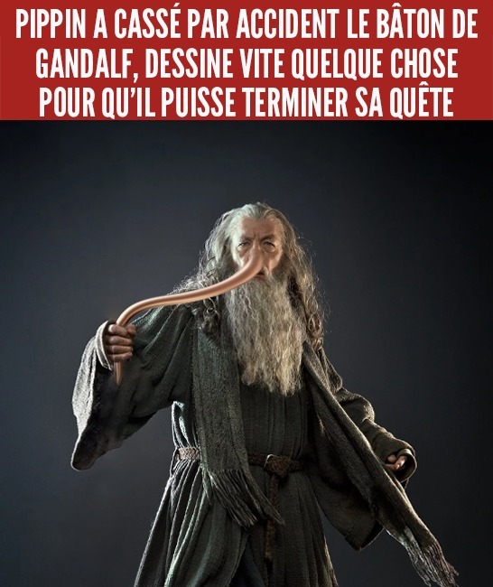 Gandalf qui tire son nez