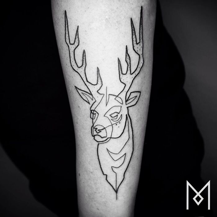 tatouage de cerf