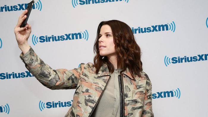 Neve Campbell takes a selfie
