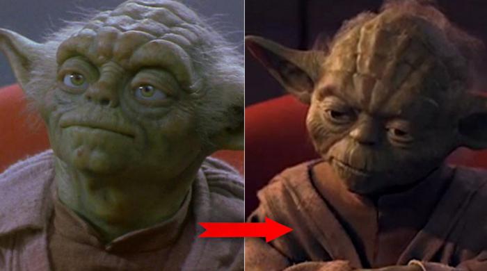 Les 2 versions de Yoda dans la menace fantome