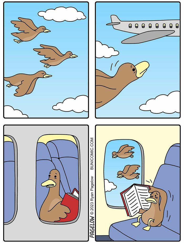 bande dessinée avec des oiseaux
