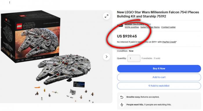 Lego Star Wars 7,541 piece UCS Millennium Falcon