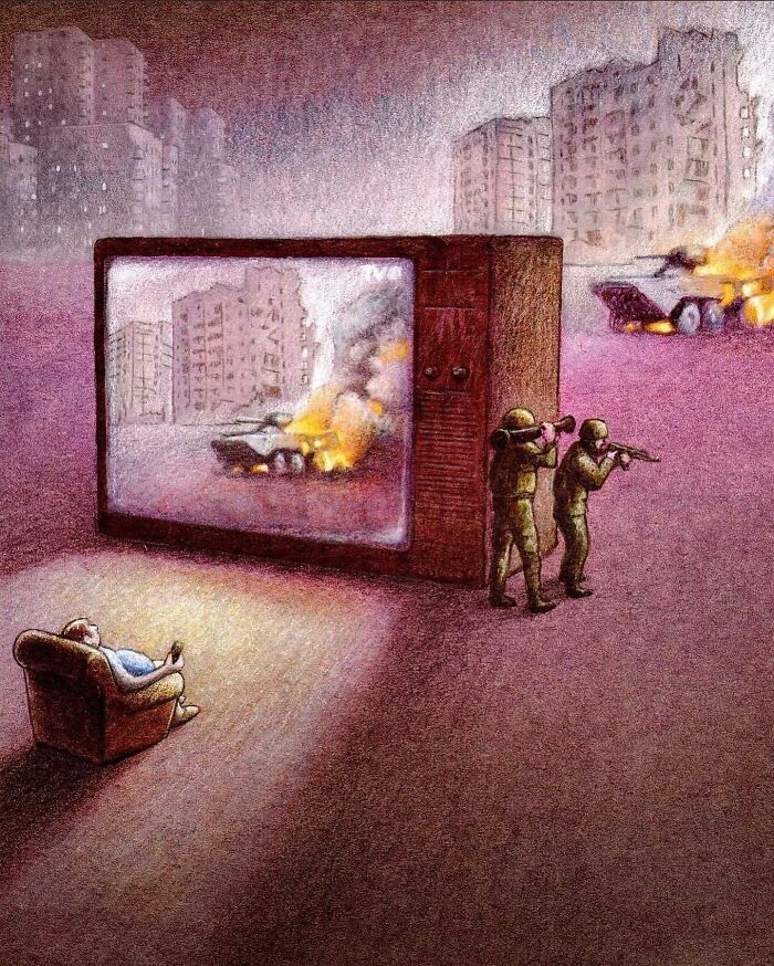 la guerre à la TV