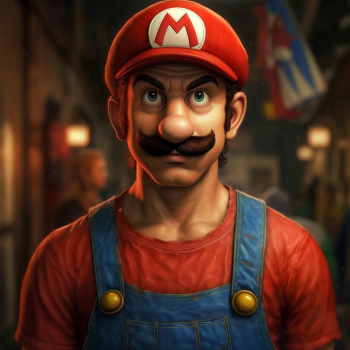 Mario recréé en version réaliste par une IA.