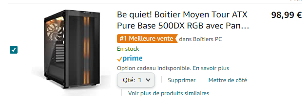 Be quiet! Pure Base 500DX RGB : ce super boitier PC est à un prix imbattable