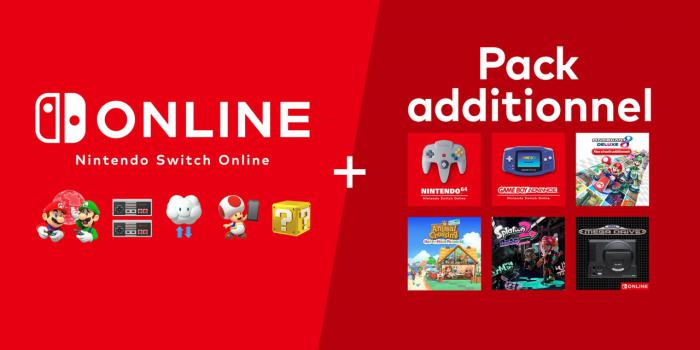 Nintendo Switch Online et pack supplémentaire