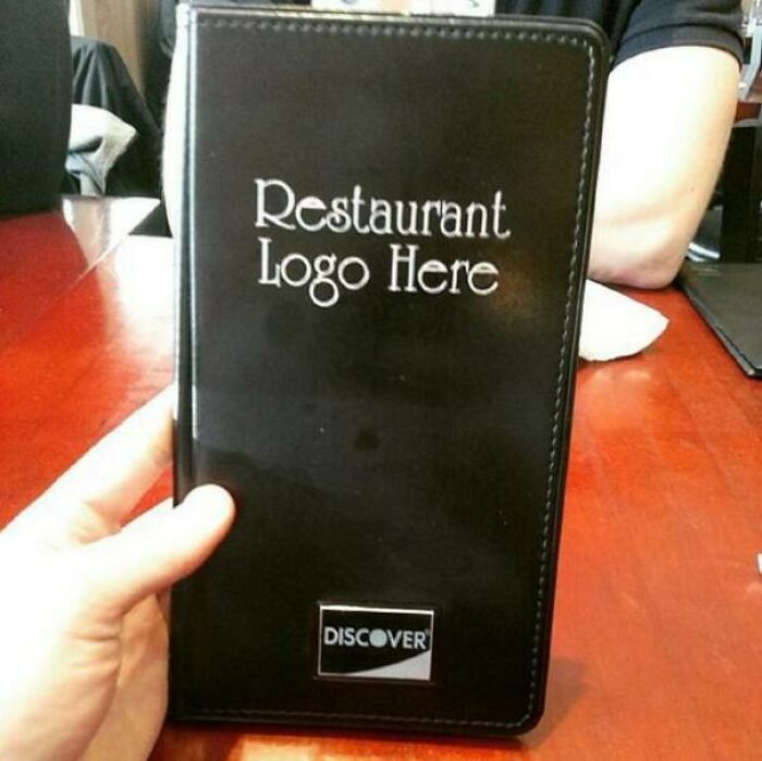 une carte de restaurant sans logo
