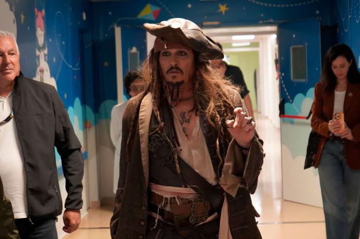 Johnny Depp en Jack Sparrow dans un hôpital espagnol