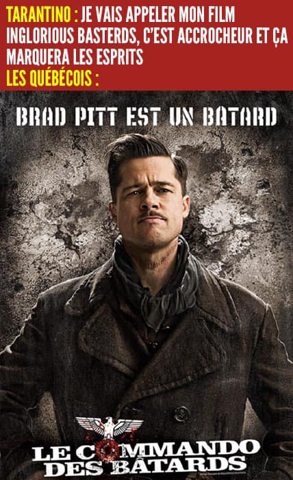 Brad Pitt sur une affiche québécoise d