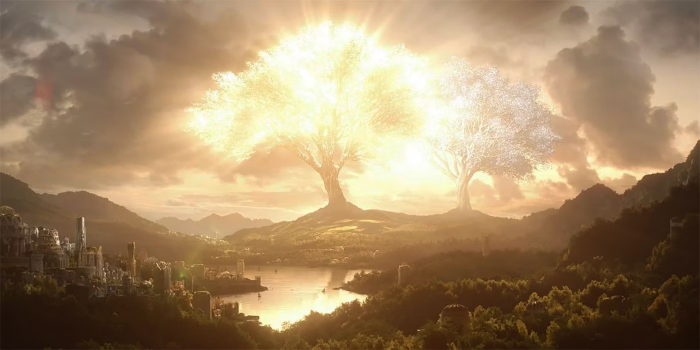 rings of power valinor trees