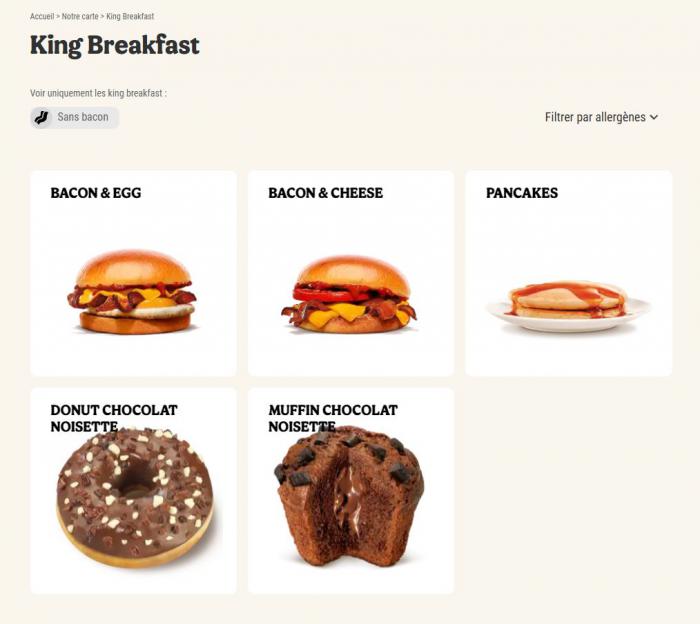 King Breakfast chez Burger King