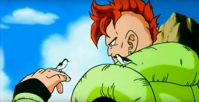 android 16 and birds dragon ball