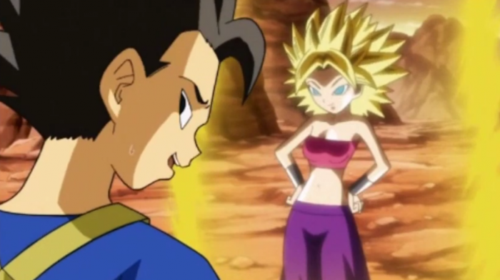 Dragon ball super Caulifla becomes a Super Saiyan