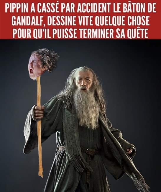 Gandalf avec une tête