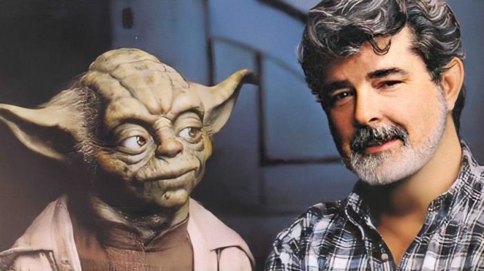 George Lucas & Yoda Star Wars episode 1 the menace phantom