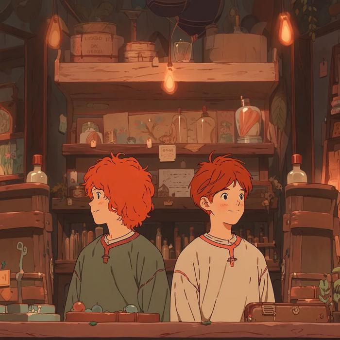 Fred et George Weasley en version Ghibli