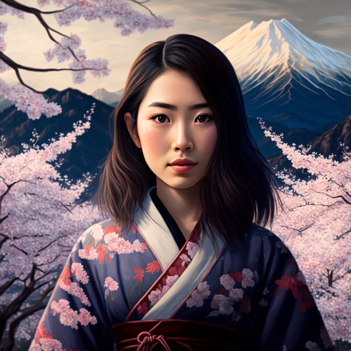 Japan in female version by an ai
