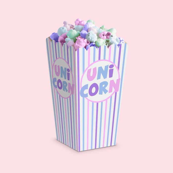 un popcorn coloré
