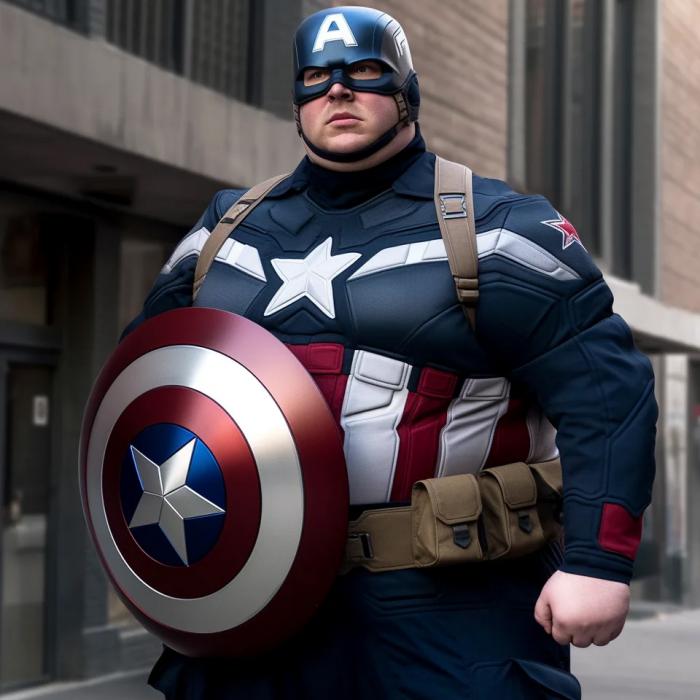 Captain America en version obèse