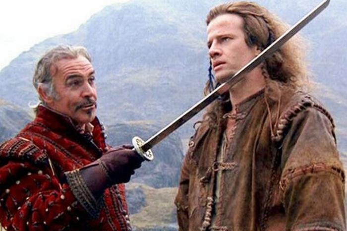 Sean Connery et Christophe Lambert dans Highlander