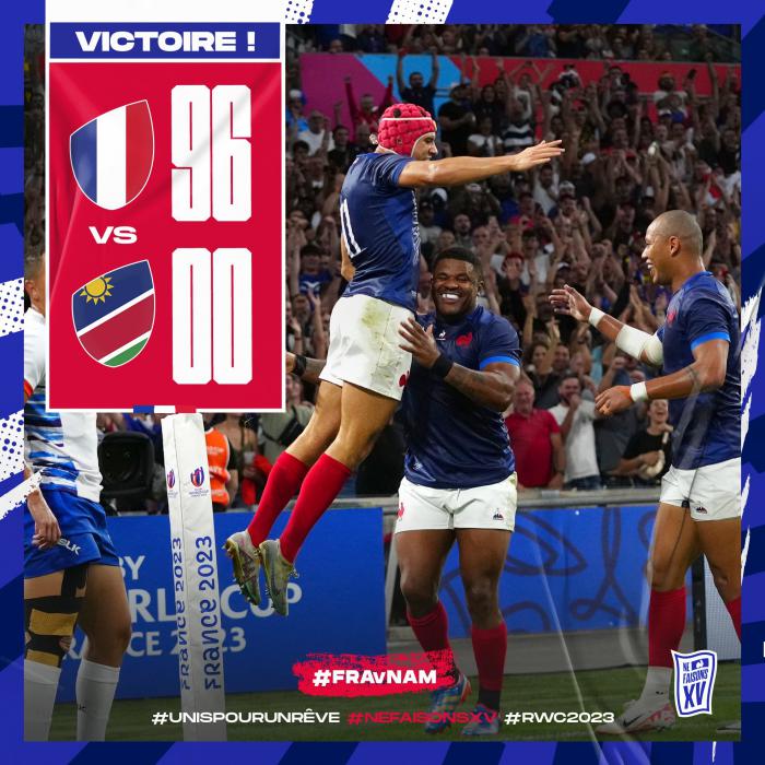 Score de France-Namibie 96-0