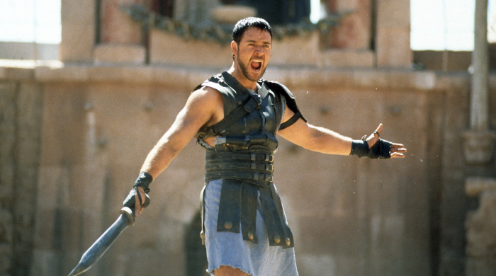 Russel Crowe en Maximus dans Gladiator