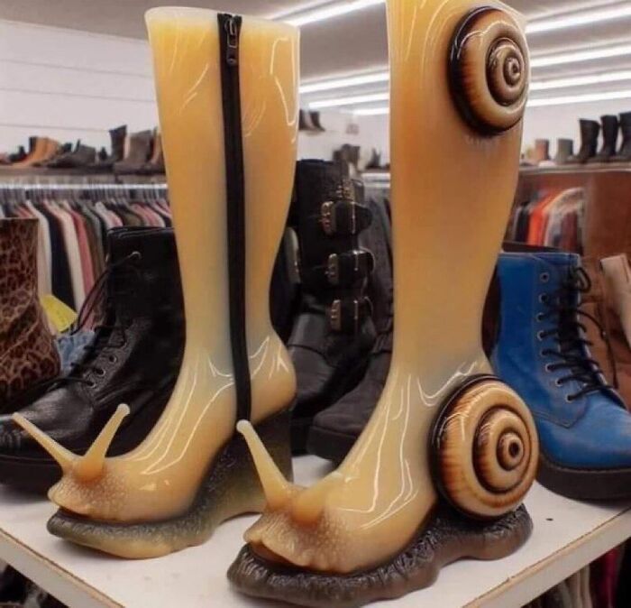 Des bottes de pluie façon escargot