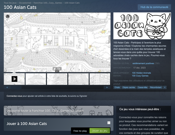 100 Asian Cats sur Steam