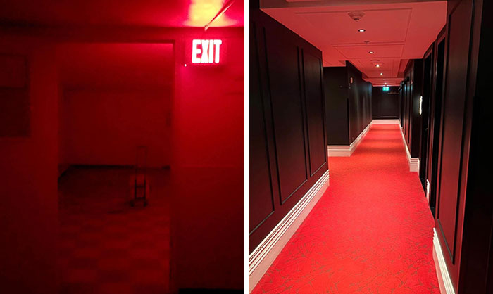 des couloirs rouges