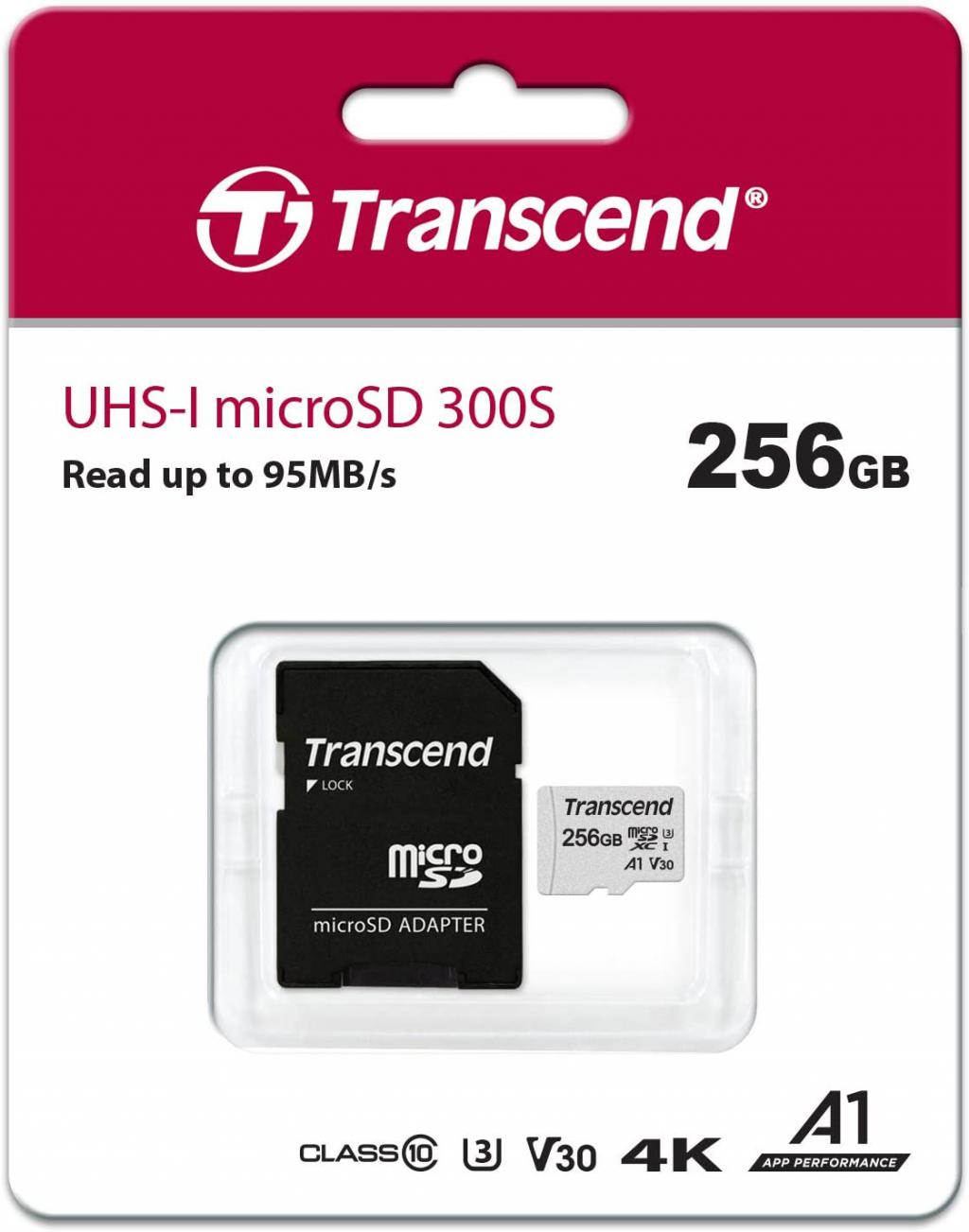 24,99 euros la carte mémoire microSDXC 256 Go de chez Transcend