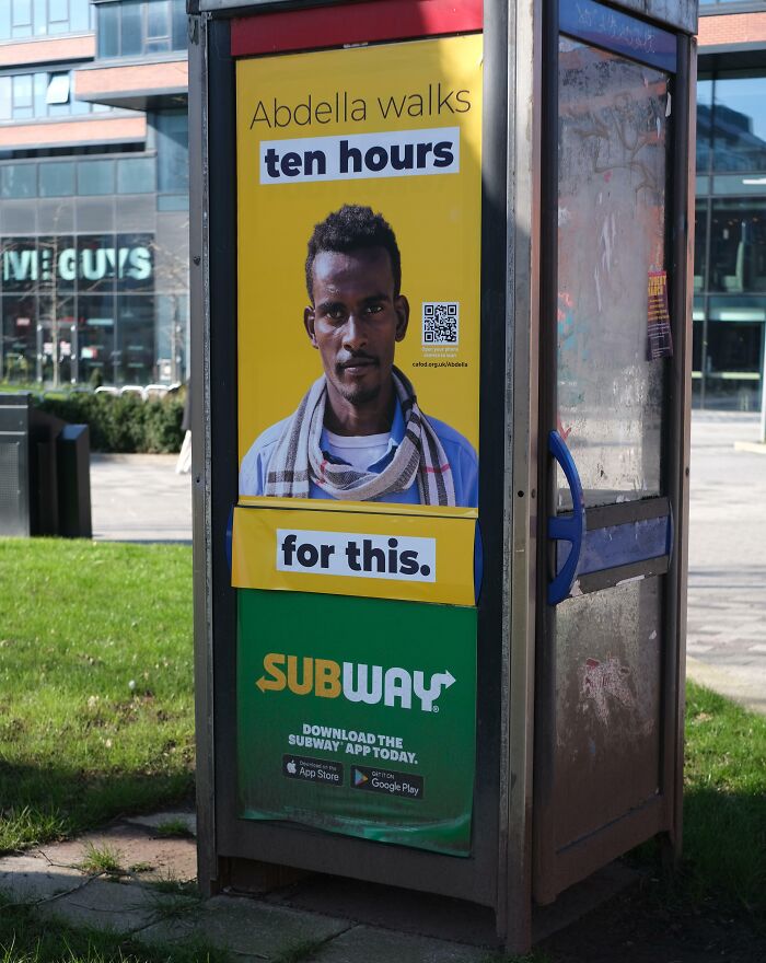 une affiche pour la marque subway
