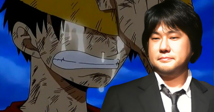 Eiichiro Oda et son personnage Luffy du manga One Piece