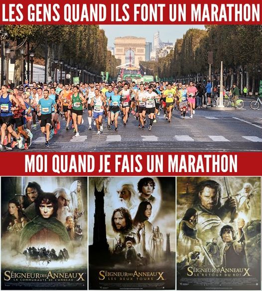 Marathon à Paris et Le Seigneur des Anneaux