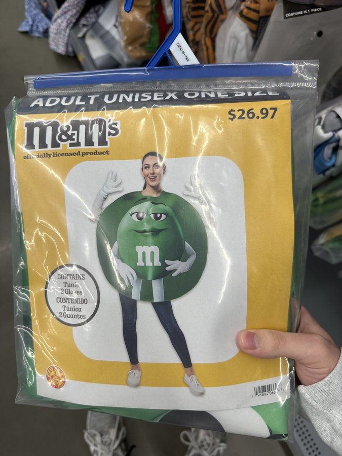 Costume M&ms vert