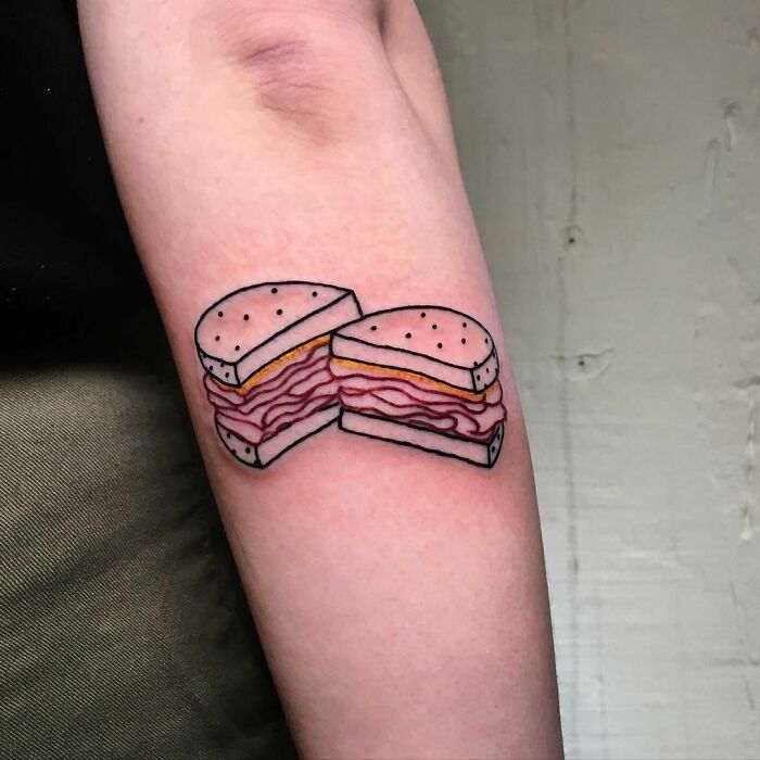 tatouage de de sandwich