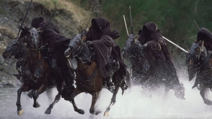 Le cheval Nazgul du film Seigneur des anneaux