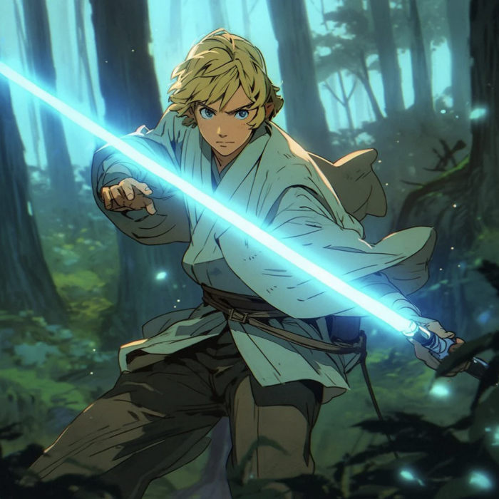 Luke Skywalker de Star Wars en version Ghibli