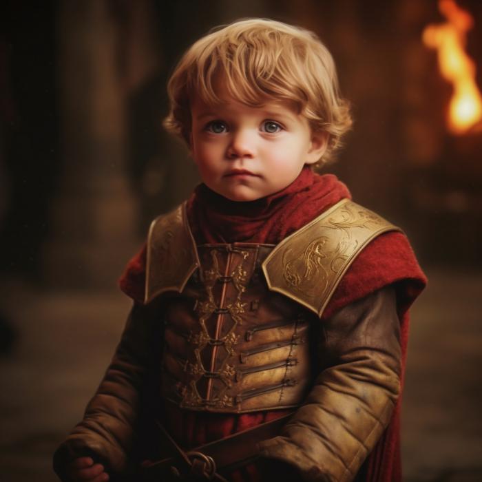 Jaime Lannister recréé en version bébé par une IA.