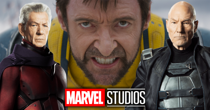 Ian McKellen (Magneto), Hugh Jackman (Wolverine) et Patrick Stewart (Charles Xavier)