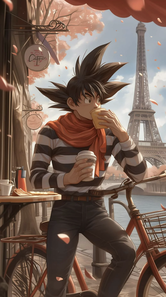 Son Goku Paris Midjourney